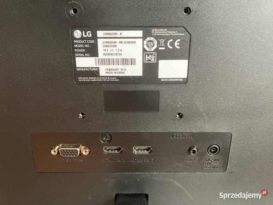 Dwa monitory LG 238 cala 24MK600M Olsztyn