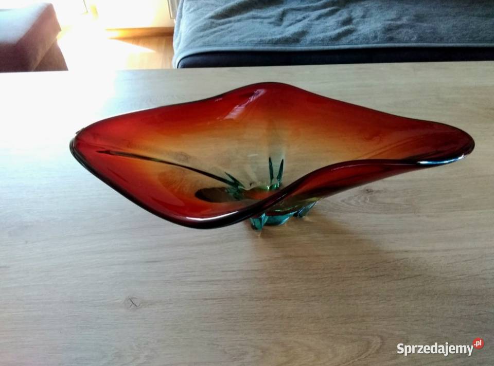 Szkło Murano Patera Murano Włochy Lata 60te 70te