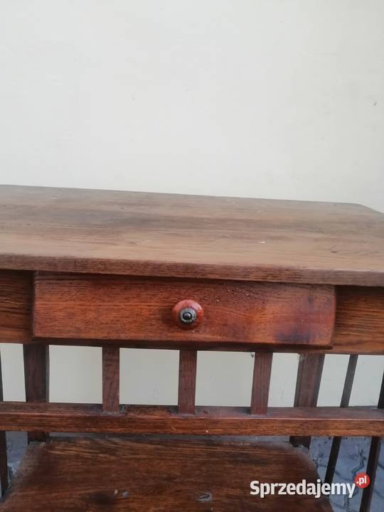 Konsola stolik dębowy przedwojenny antyk Meble świętokrzyskie Jędrzejów