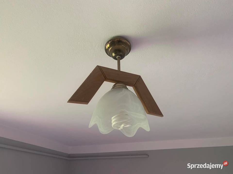 Lampa sufitowalampy sufitowe z drewnem 2 sztuki Jasło