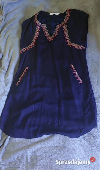 Sukienka z haftem kolorowy Józefów Roztoczański