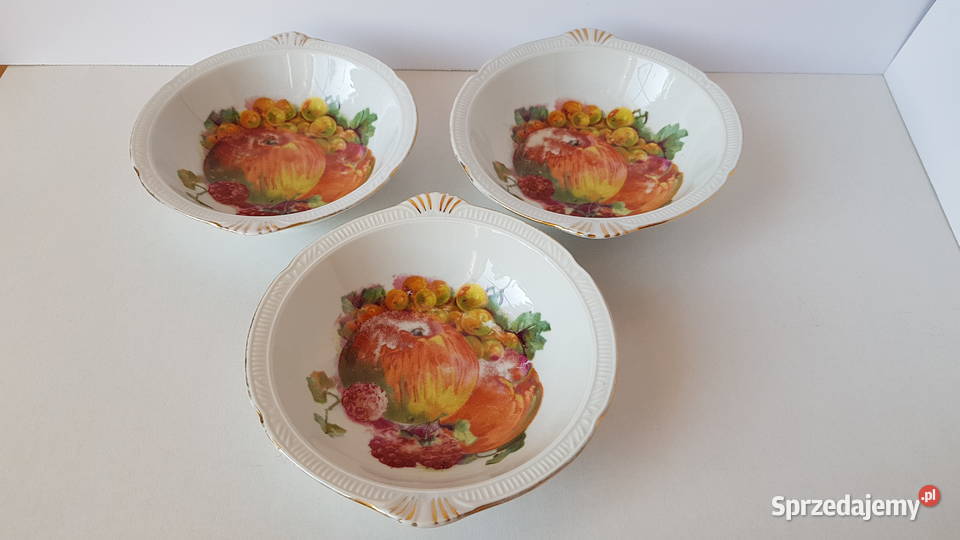 Porcelanowe miseczki Owoce miseczka x3 Chodzież