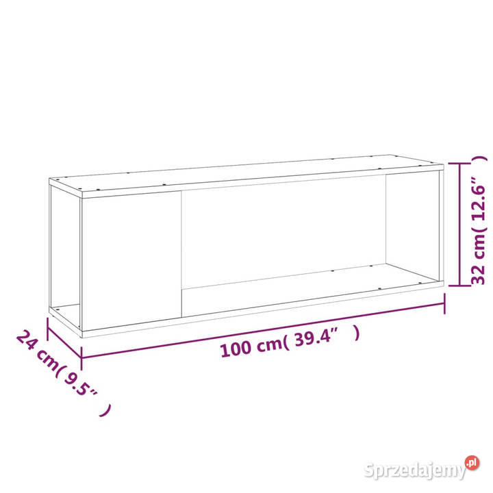 Szafka pod TV biała z połyskiem 100x24x32 Warszawa sprzedam
