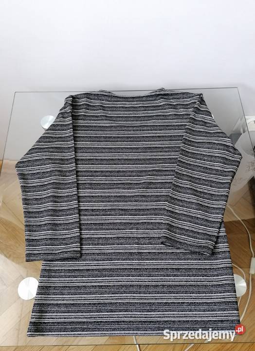 NOWA BLUZKA W PASKI ZE SREBRNĄ NITKĄ Łódź