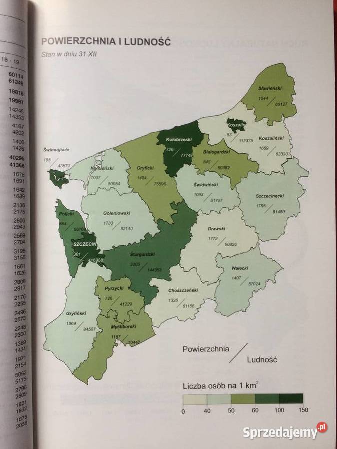 2988 Powiaty Województwa Zachodniopomorskiego zachodniopomorskie Szczecin