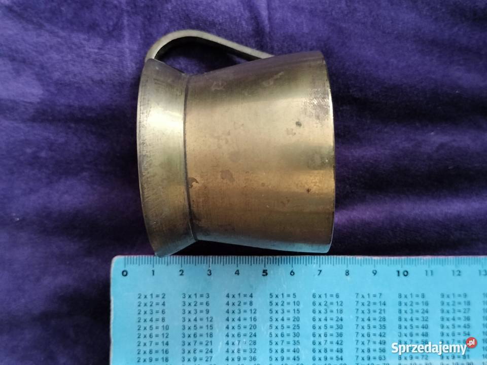 Dwa małe ozdobne dzbanki małe mosiądz metal Choszczno