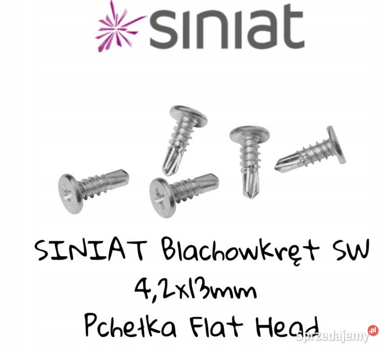 SINIAT Blachowkręt SW 42x13mm Pchełka Flat Head Gdów