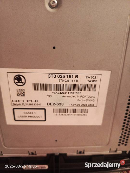 RADIO SKODA SUPERB II SWING 3T0035161B Katowice sprzedam