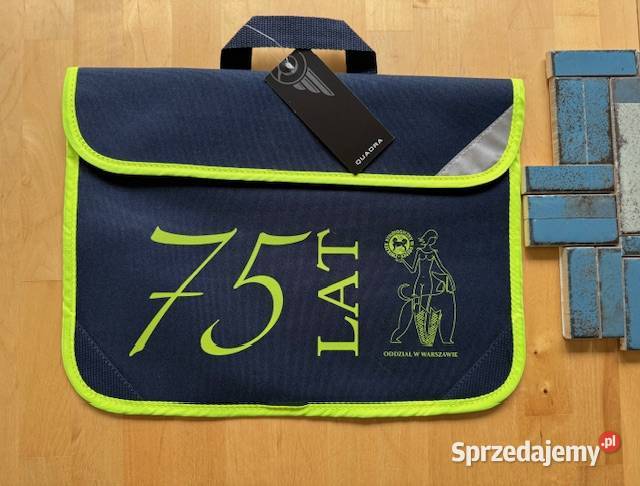 Poręczna materiałowa teczka z odblaskiem 38 x 28 Pozostałe Warszawa
