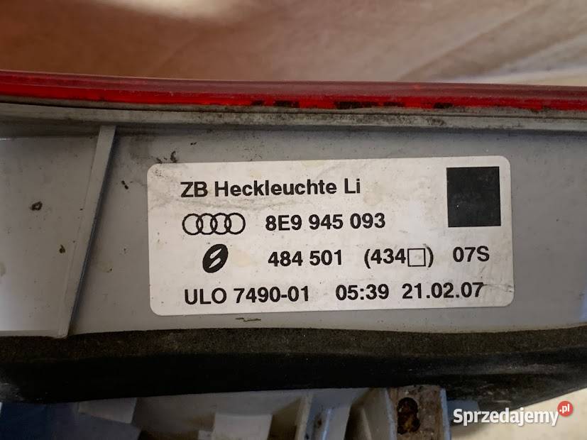 Lampa lewy tył Audi A4 b7 kombi 8E9945093 Europa Barwałd Dolny sprzedam
