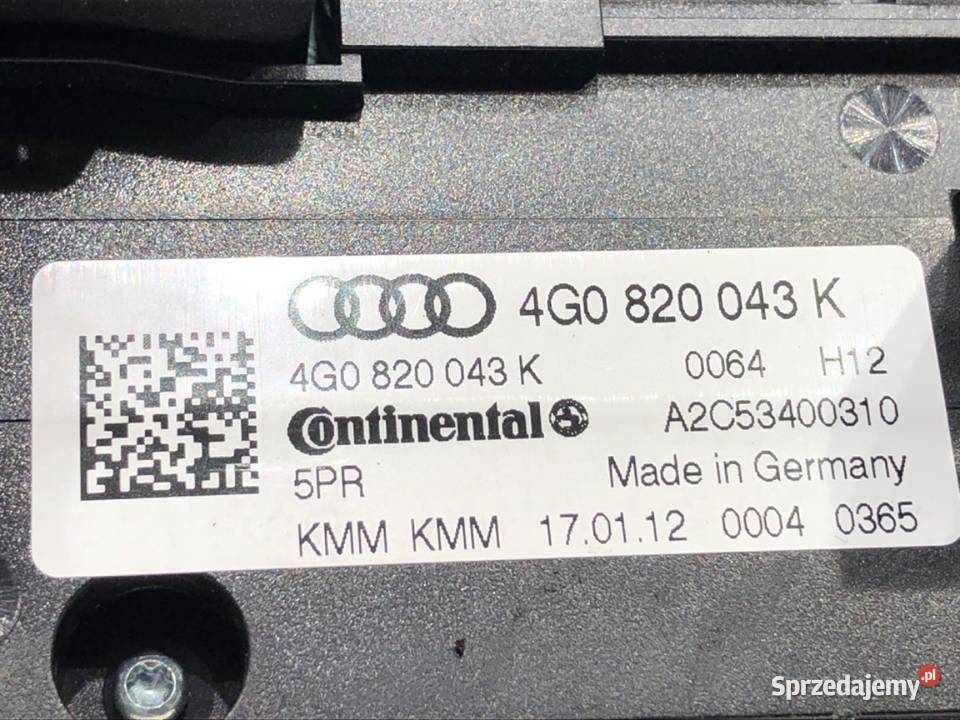 PANEL STEROWANIA NAWIEWU AUDI A7 4G 4G0820043K podkarpackie