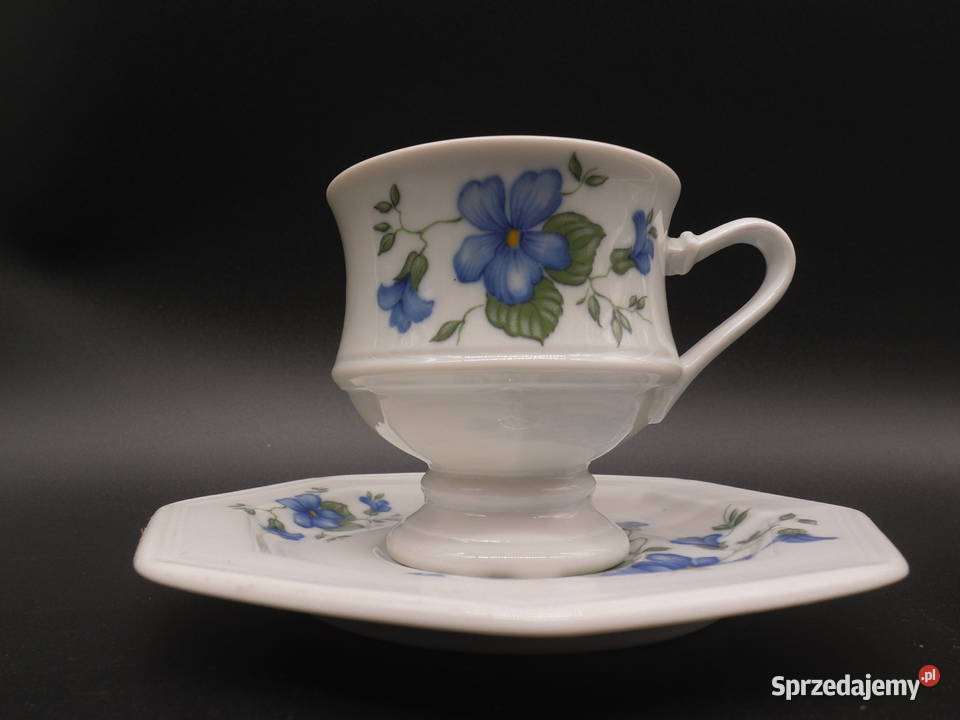 Filiżanka ze spodkiem z serii Marie Fiołki Gallo Porcelana i szkło