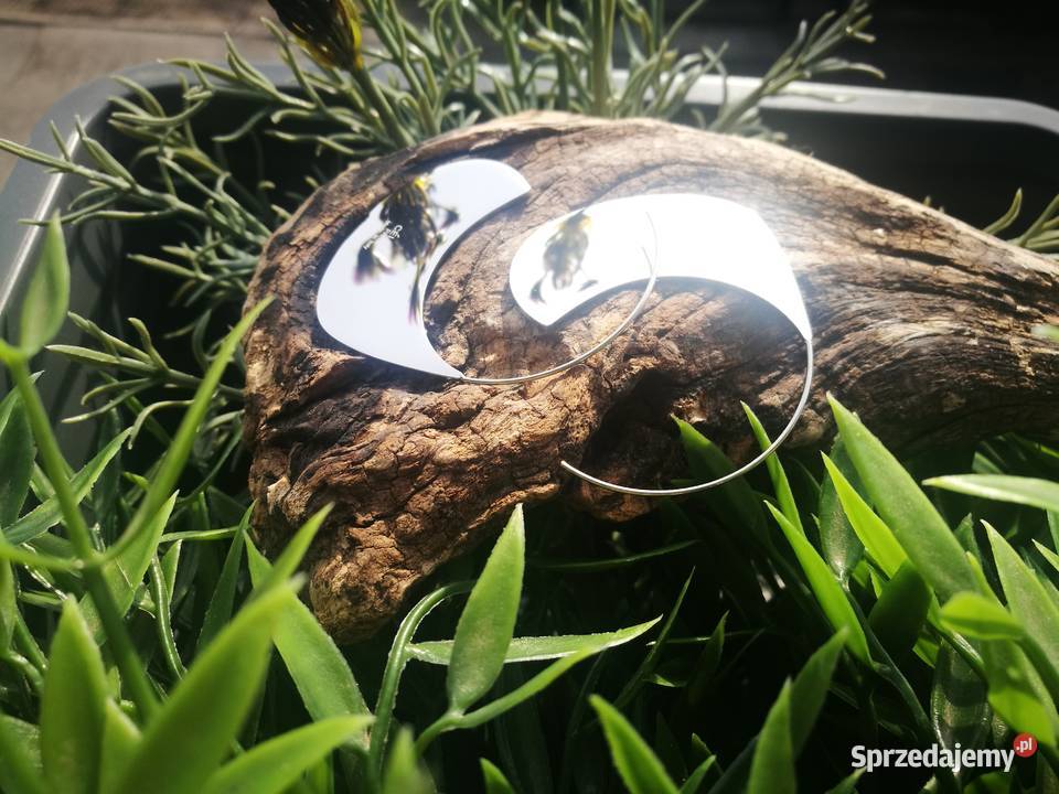 kolczyki lustro lusterko lustrzane wiszące