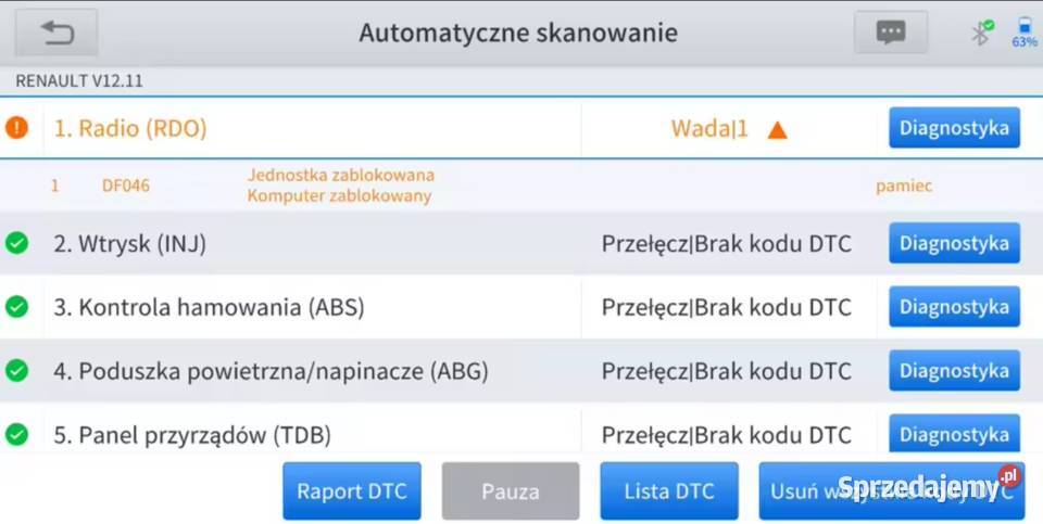 Interfejs tester diagnostyczny Xtool A30M j Interfejsy diagnostyczne Piotrków Trybunalski