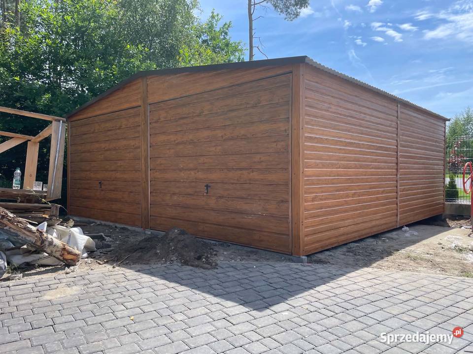 Garaż blaszany 6x5 kolor dwuspad poziom profil Sprzedaż Międzyrzecz