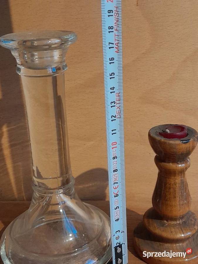 Stary szklany świecznik HSG Ząbkowice plus