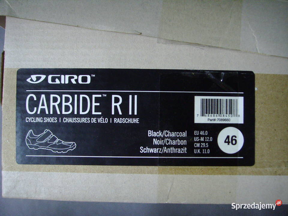 Buty Rowerowe GIRO Carbide R II 46 czarne Łódź