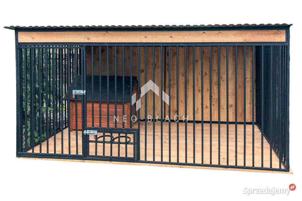 Kojec psów 3x2m Wiatrołap Drewniana podłoga Cieszyn