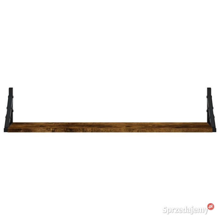 Półki ścienne 2 przydymiony dąb 80x15x155