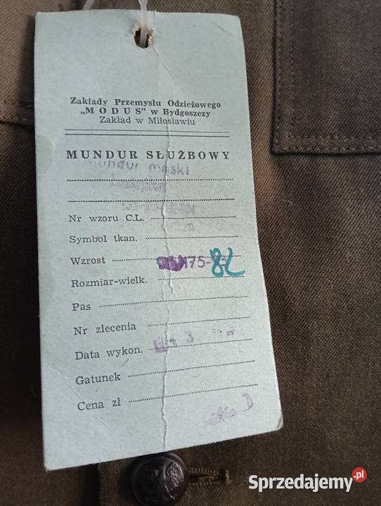 Mundur Leśnika z PRL Nowy Wąchock