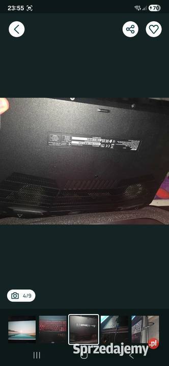 Laptop gamingowy Acer Nitro 5 AN51557 i Elektronika lubuskie Kargowa sprzedam