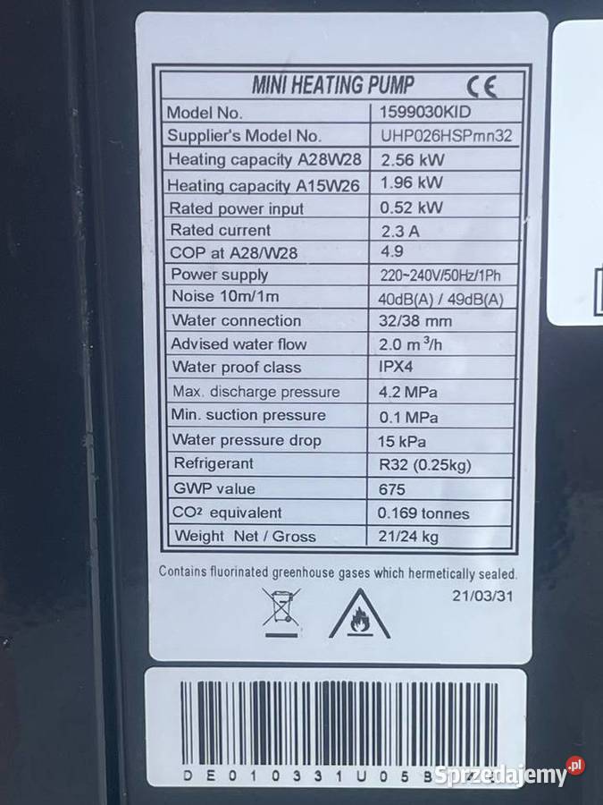 POMPA CIEPŁA do Basenu Elektryczny podgrzewacz Suwałki