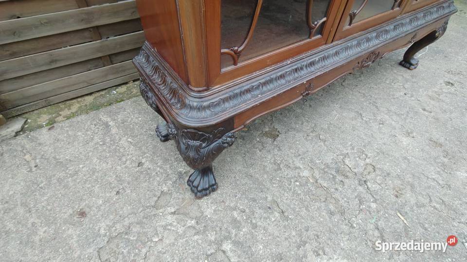 Kredens serwantka witryna chippendale rzeźbienia Warszawa sprzedam
