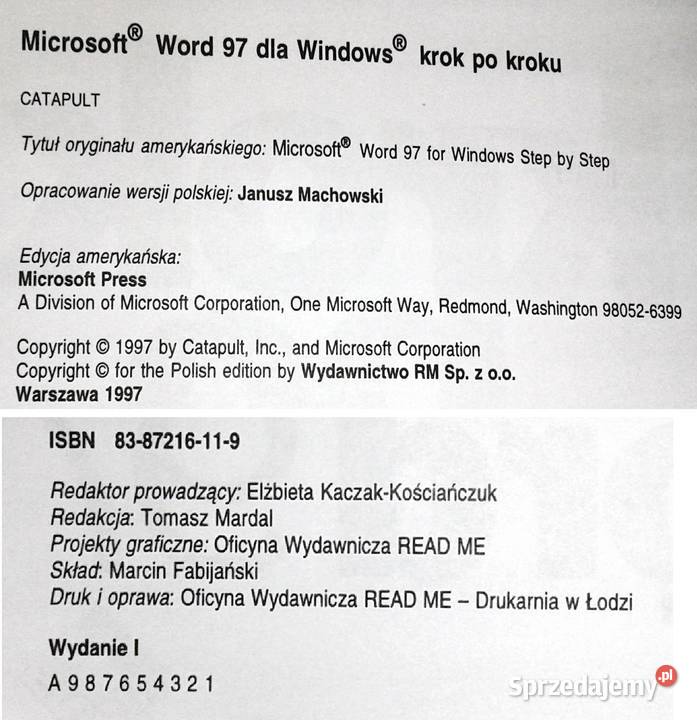 Microsoft Word 97 Wersja polska Krok kroku Chełm sprzedam