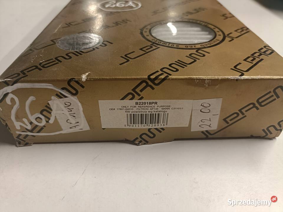 FILTR POWIETRZA B22018PR Daihatsu Lexus Pontiac osobowe