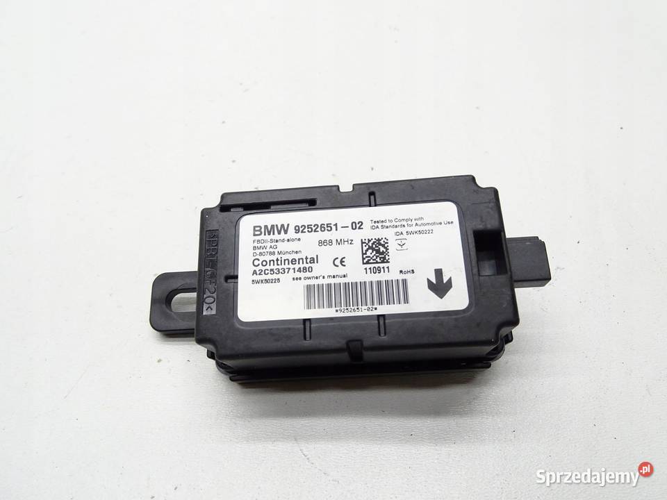 STEROWNIK MODUŁ ODBIORNIK SYGNAŁU 9252651 BMW osobowe Komputery