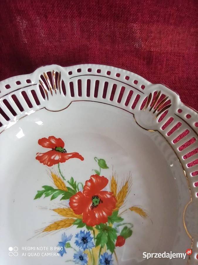 Patera z makami i chabrami misa z ażurem Gdańsk