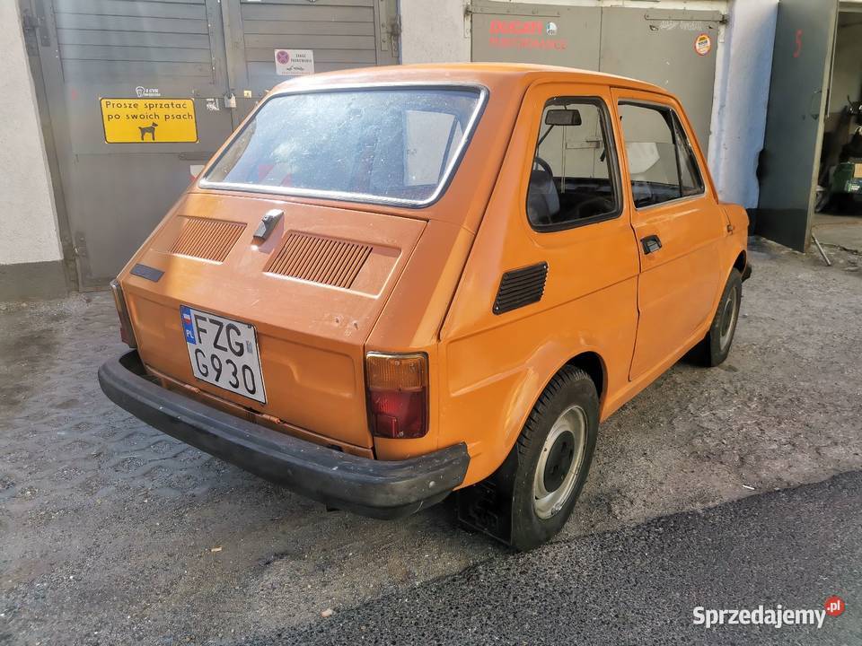 Fiat 126p Maluch 1985r odpalany z linki