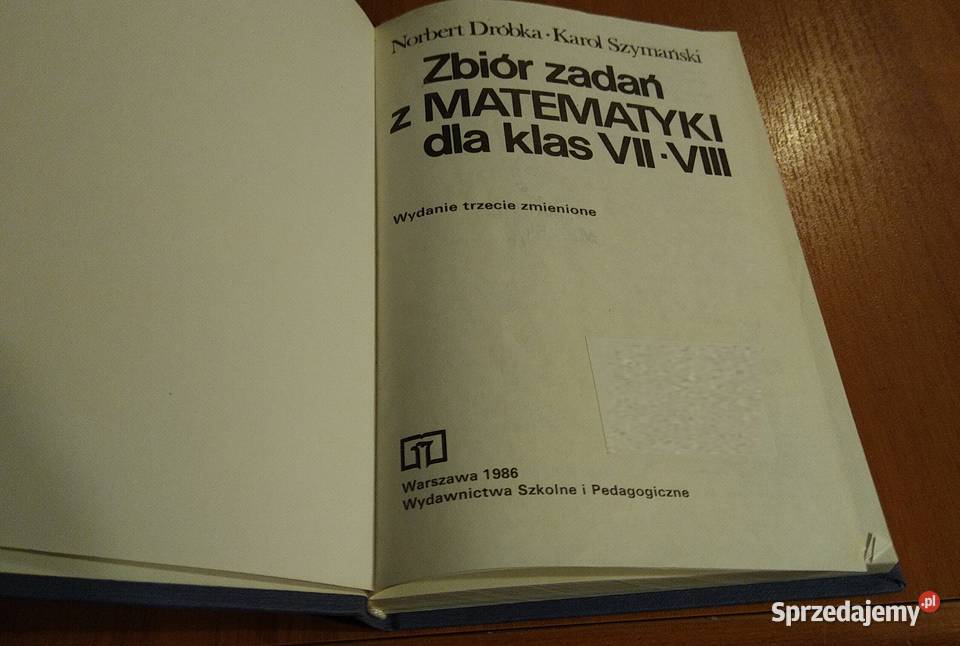 Zbiór zadań z matematyki klas VIIVIII Karol skrypt, zeszyt ćwiczeń, zbiór zadań, testów Gdańsk sprzedam