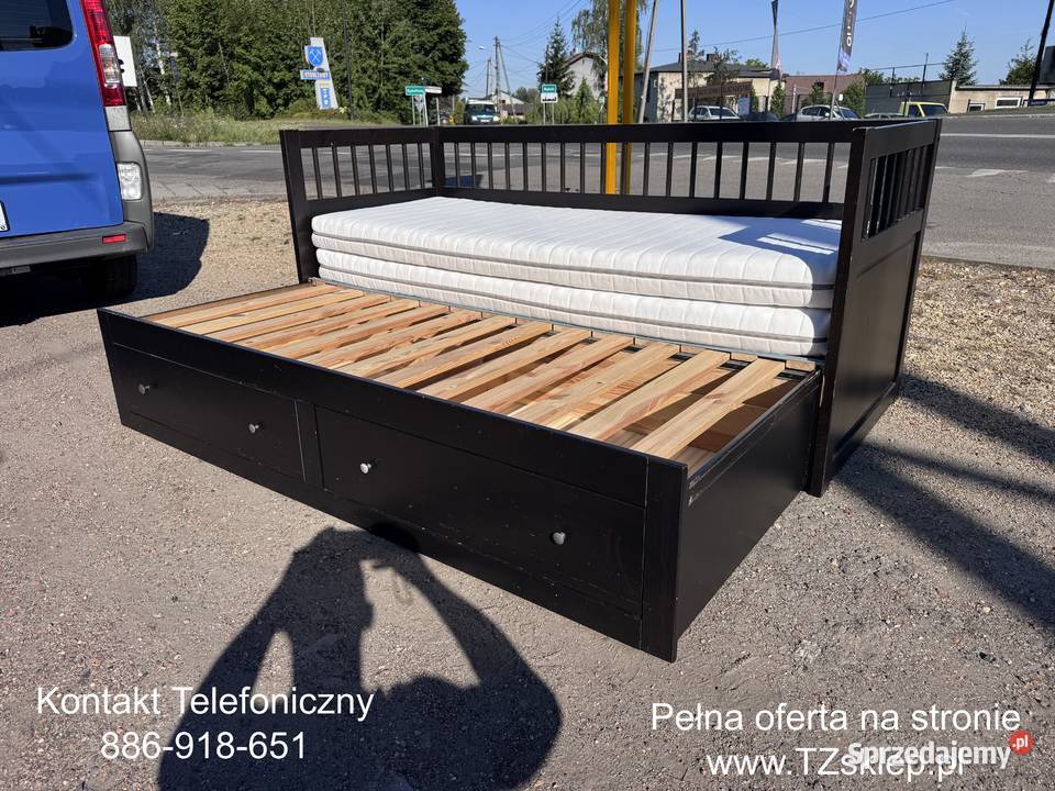 Łóżko leżanka IKEA HEMNES Lite drzewo 2 materace Rybnik