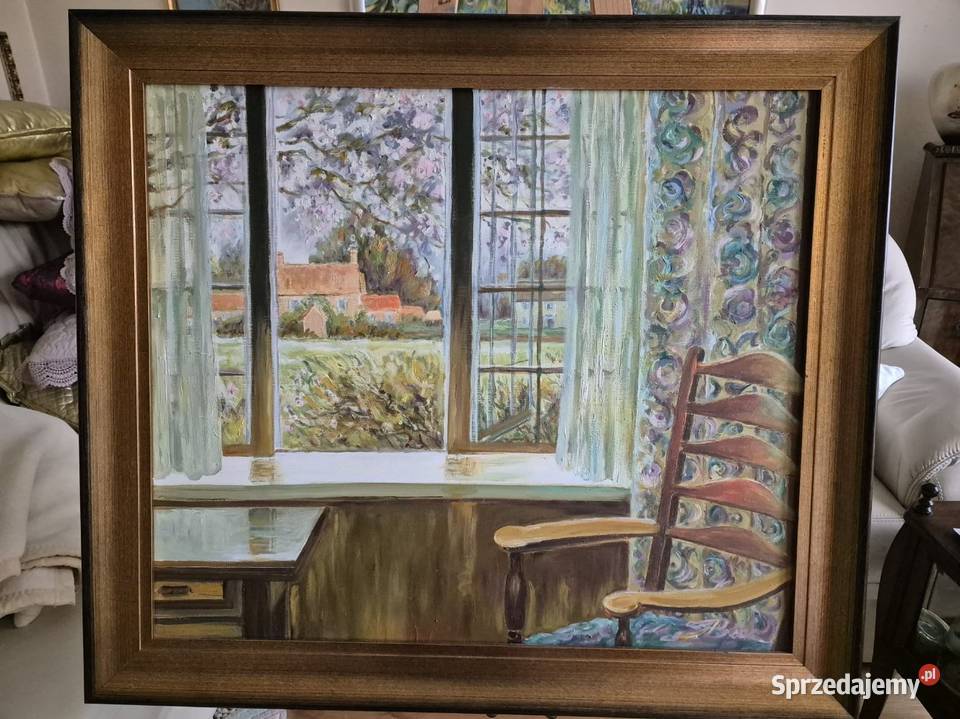 Obraz olejny Okno Szczecin