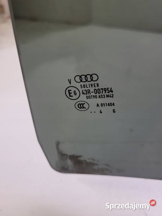 SZYBA BOCZNA DRZWI LEWY TYŁ AUDI A6 C7 2014R Przystajń