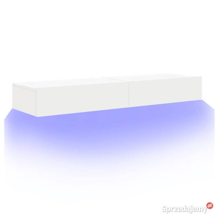 Szafki telewizyjne z LED 2 białe 60x35x155 Warszawa