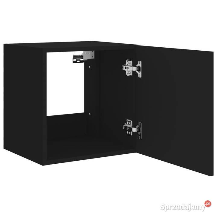 Ścienna szafka TV z LED czarna 405x35x40 Warszawa
