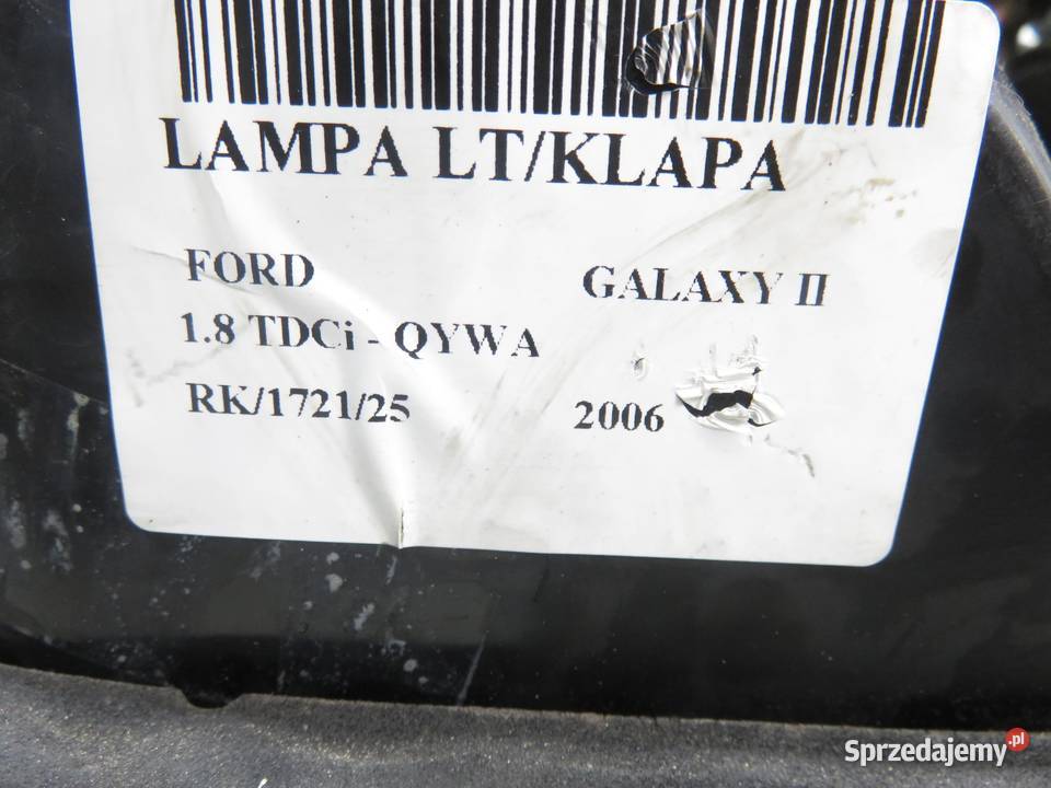 LAMPA LEWA TYLNA KLAPA FORD GALAXY II sprzedam