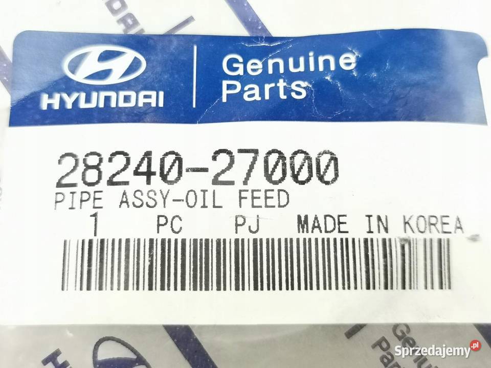 PRZEWÓD OLEJU TURBINY HYUNDAI SANTA FE TRAJET Smarowanie silnika sprzedam