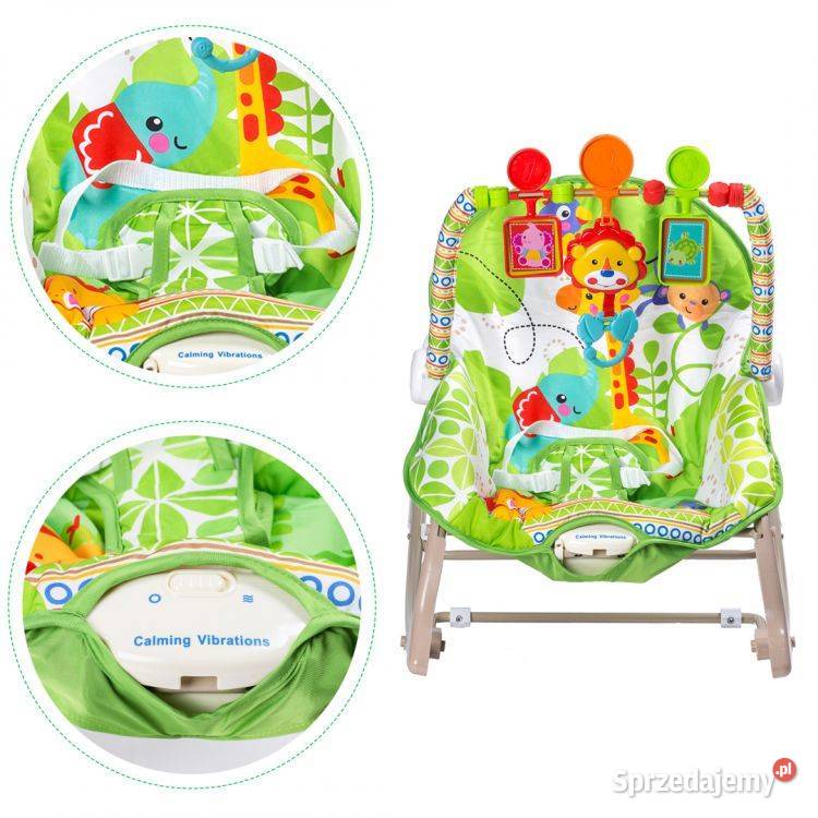Leżaczek bujaczek fotelik 3w1 wibracje Ecotoys Leżaczek