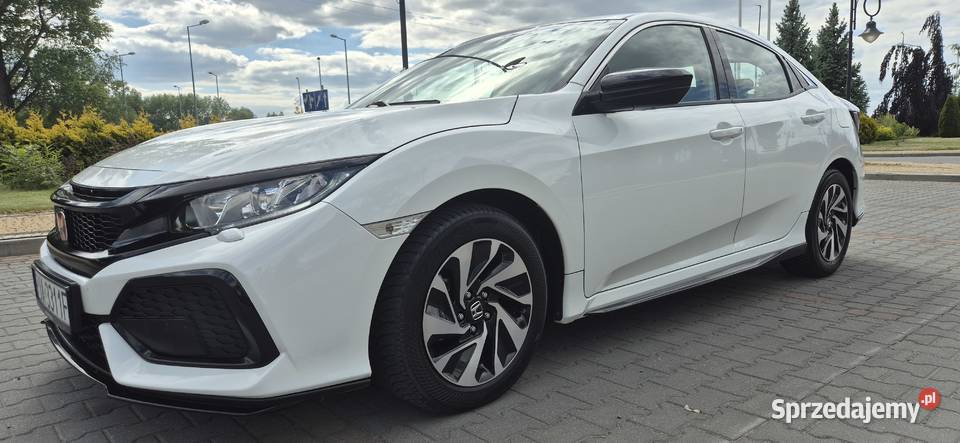 HONDA CIVIC X 10 TURBO 2017r STAN IDEALNY BIAŁA klimatyzacja podkarpackie Jarosław