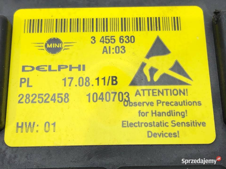 LAMPA SUFITOWA MINI R56 3455630 Hatchback 0514 sprzedam