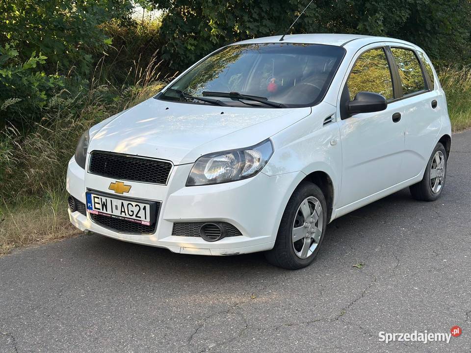 Chevrolet Aveo 12 LPG biały ładny Oszczędny Wieluń sprzedam