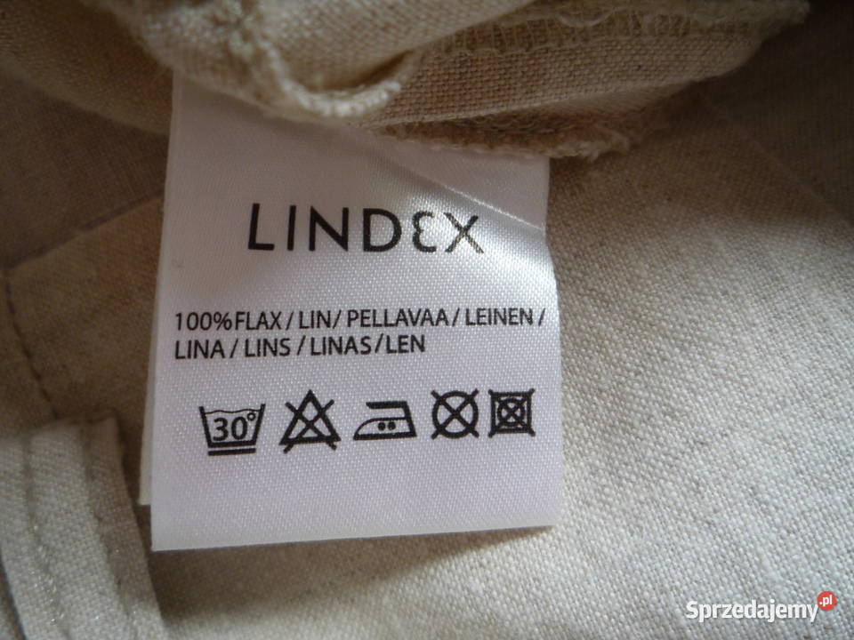 Lindex 38M Beżowa spódniczka len Bez wzoru zachodniopomorskie Szczecin