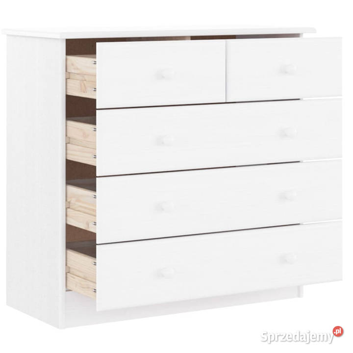 Komoda ALTA biała 77x35x73 drewno sosnowe Warszawa