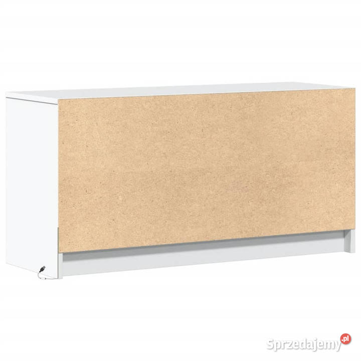 Szafka TV z LED biała 100x34x50 materiał Warszawa