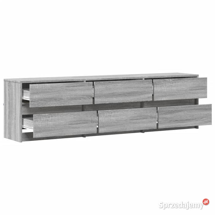 Szafka pod TV z LED szary dąb sonoma 180x34x50 mazowieckie Warszawa