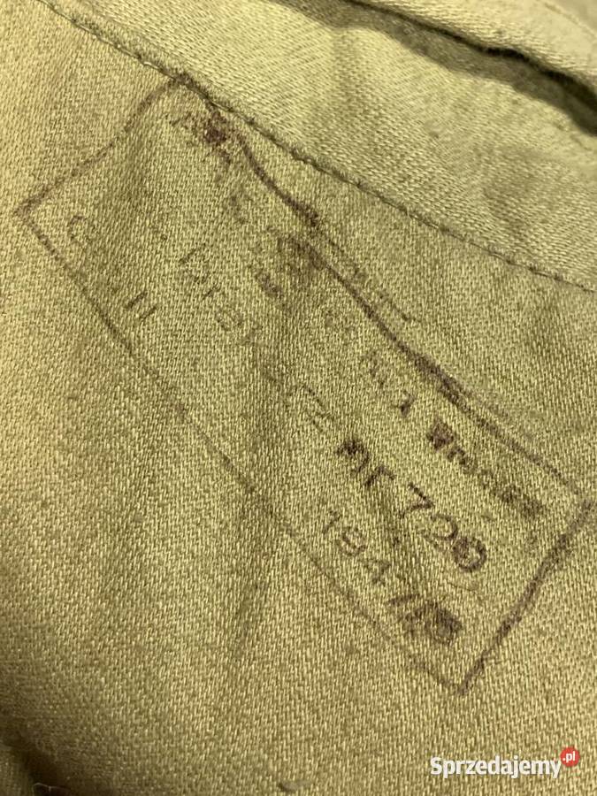 Wojskowy płaszcz sukienny wz 48 oryginał Tkaniny Bochnia