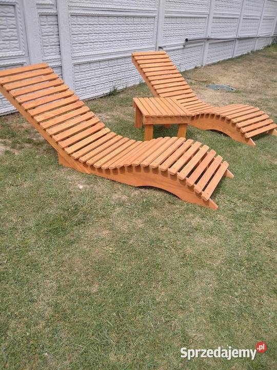 Leżak ogrodowy drewniany Niedośpielin sprzedam